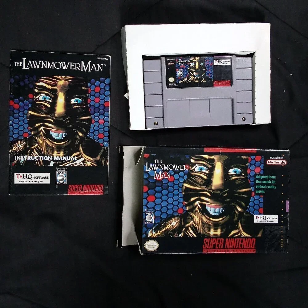 The Lawnmower Man Super Nintendo Game SNES CIB